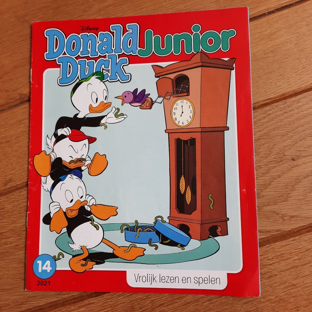 Donald Duck Junior - 14 uit 2021 - 1 stuks, Meerdere stripboeken, Ophalen of Verzenden, Gelezen, Donald Duck