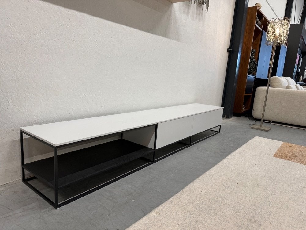 Nieuw Interstar Tv kast design Meubels zwart wit 247, Met klep(pen), Nieuw, Ophalen of Verzenden, 200 cm of meer