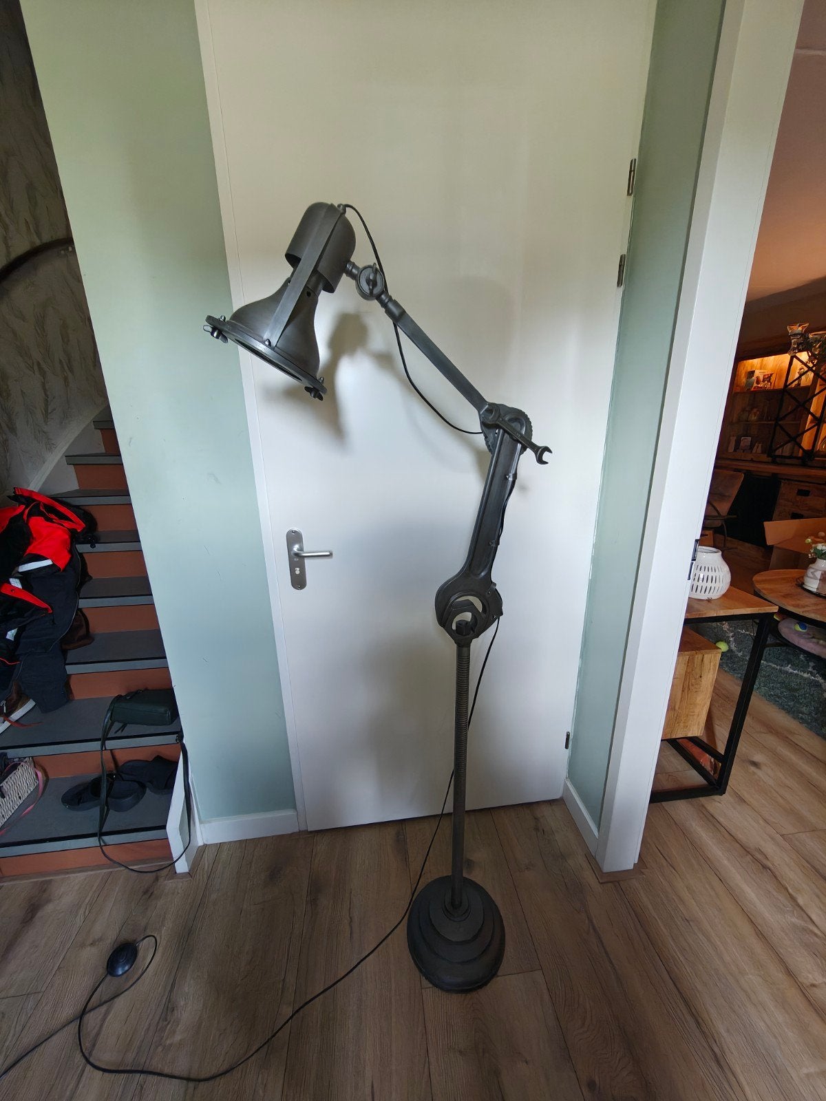 Coco Maison Industriële Staande Lamp - Schroef & Moer Design, Ophalen, Zo goed als nieuw, Metaal, 150 tot 200 cm