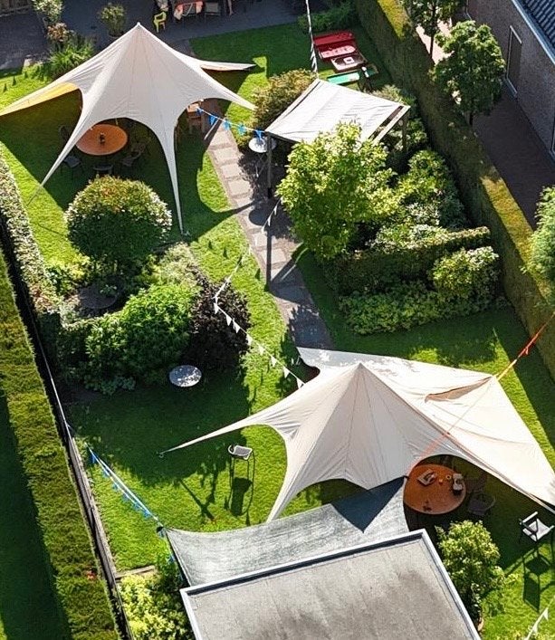 Stertenten te huur voor evenementen en feesten., Ophalen, Opvouwbaar, 6 meter of meer, Zo goed als nieuw