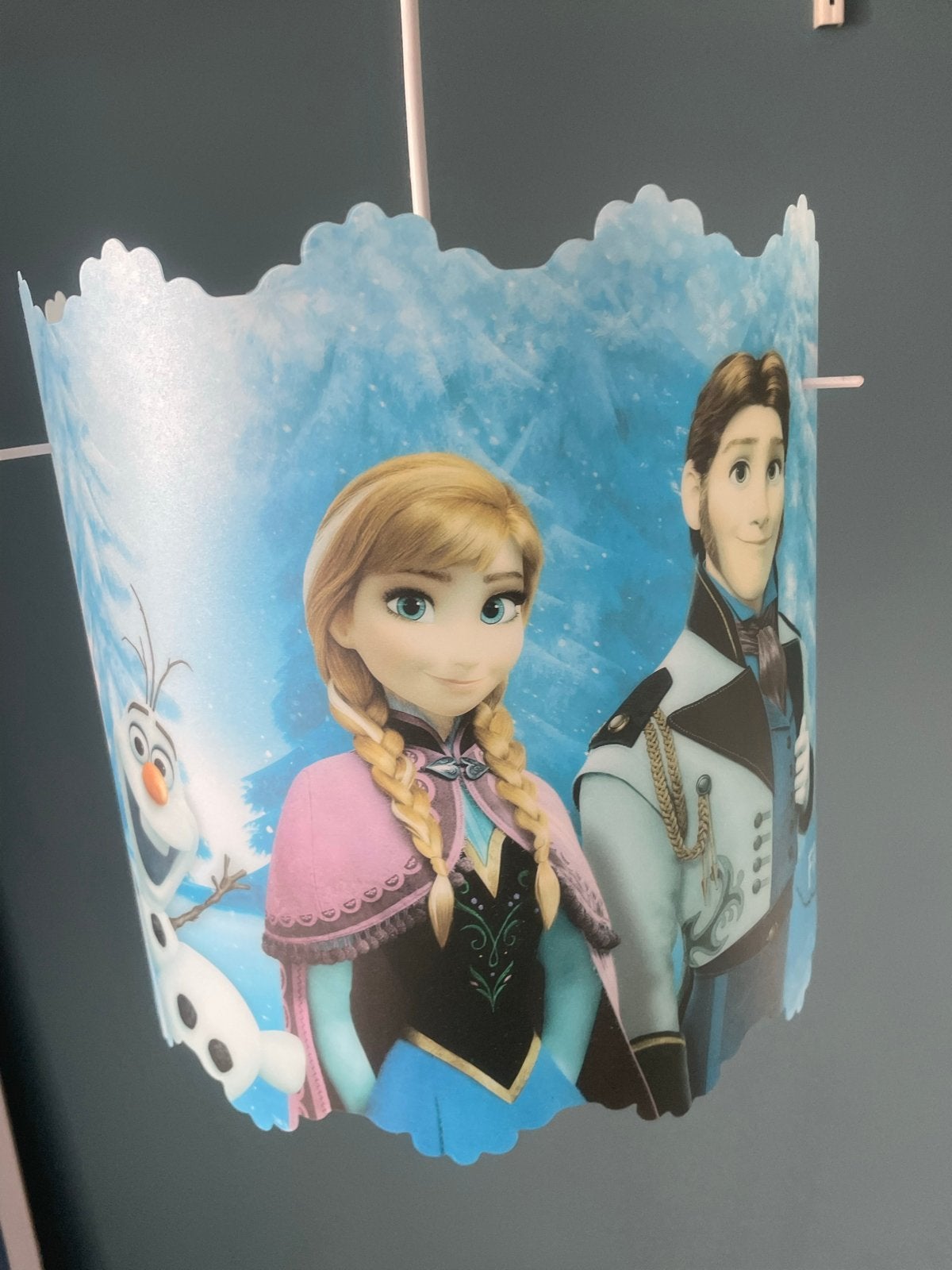 Frozen Hanglamp voor Kinderkamer, Blauw, Ophalen of Verzenden, Gebruikt, Lamp