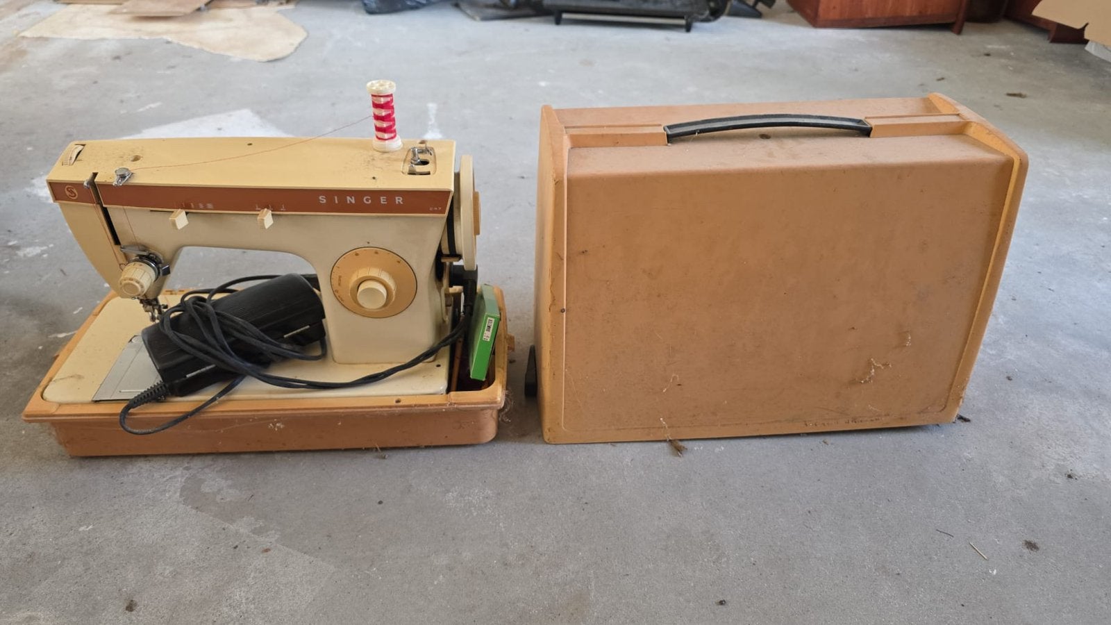 Vintage Singer 247 naaimachine met koffer – retro – compleet, Ophalen
