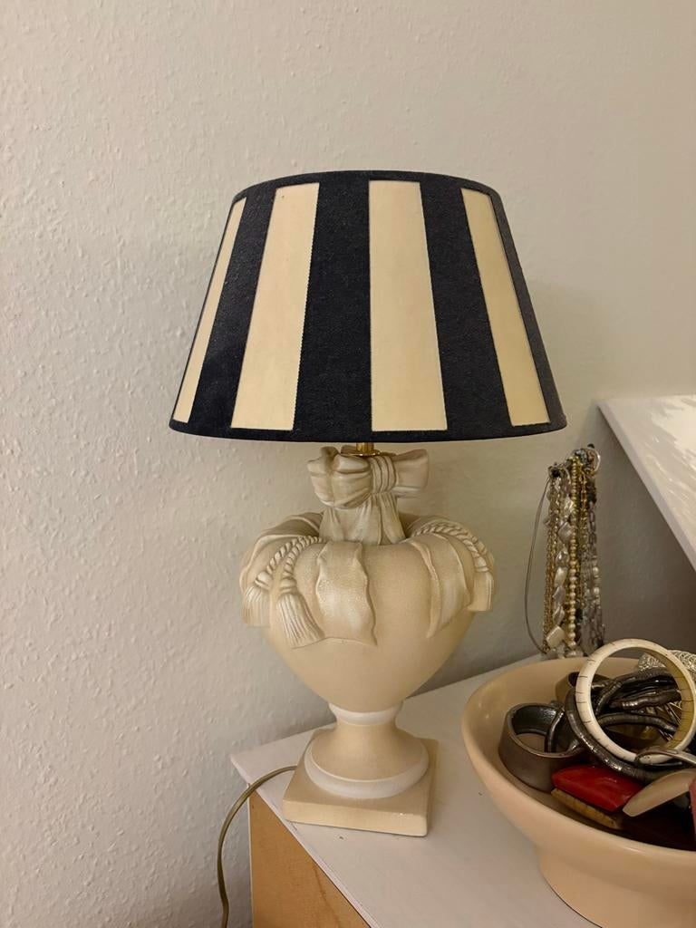 Vintage tafellamp, Ophalen of Verzenden, Zo goed als nieuw, Stof, 50 tot 75 cm