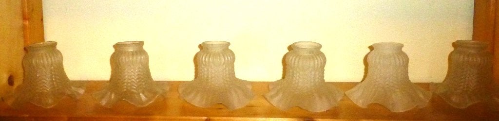 DIV:KAPJES VAN BLANK MAT GLAS ( VINTAGE ), Ophalen of Verzenden