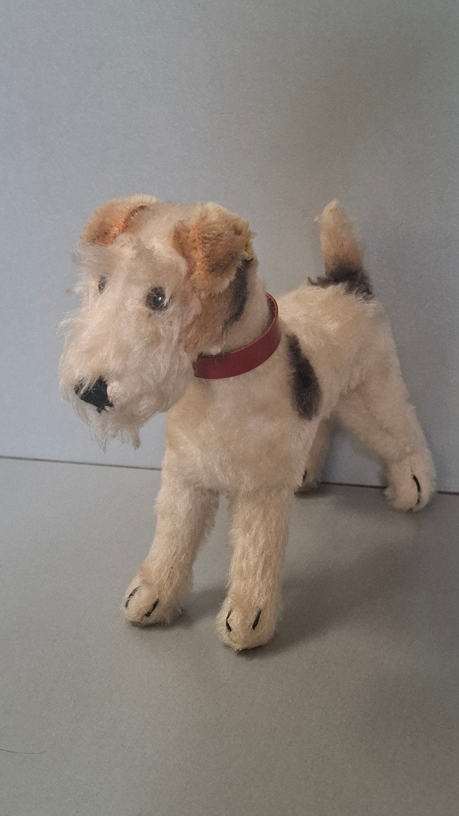 Steiff Terrier hondje met Label,in perfecte staat., Ophalen of Verzenden