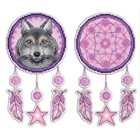 Dromenvanger Borduurpakket Wolf - Nieuw, Hobby en Vrije tijd, Verzenden, Nieuw, Handborduren, Borduurpakket