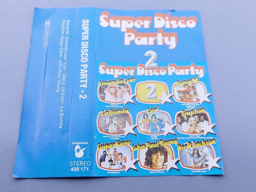 SUPER DISCO PARTY 2 (MC), Cd's en Dvd's, Ophalen of Verzenden, Zo goed als nieuw, Origineel, 1 bandje