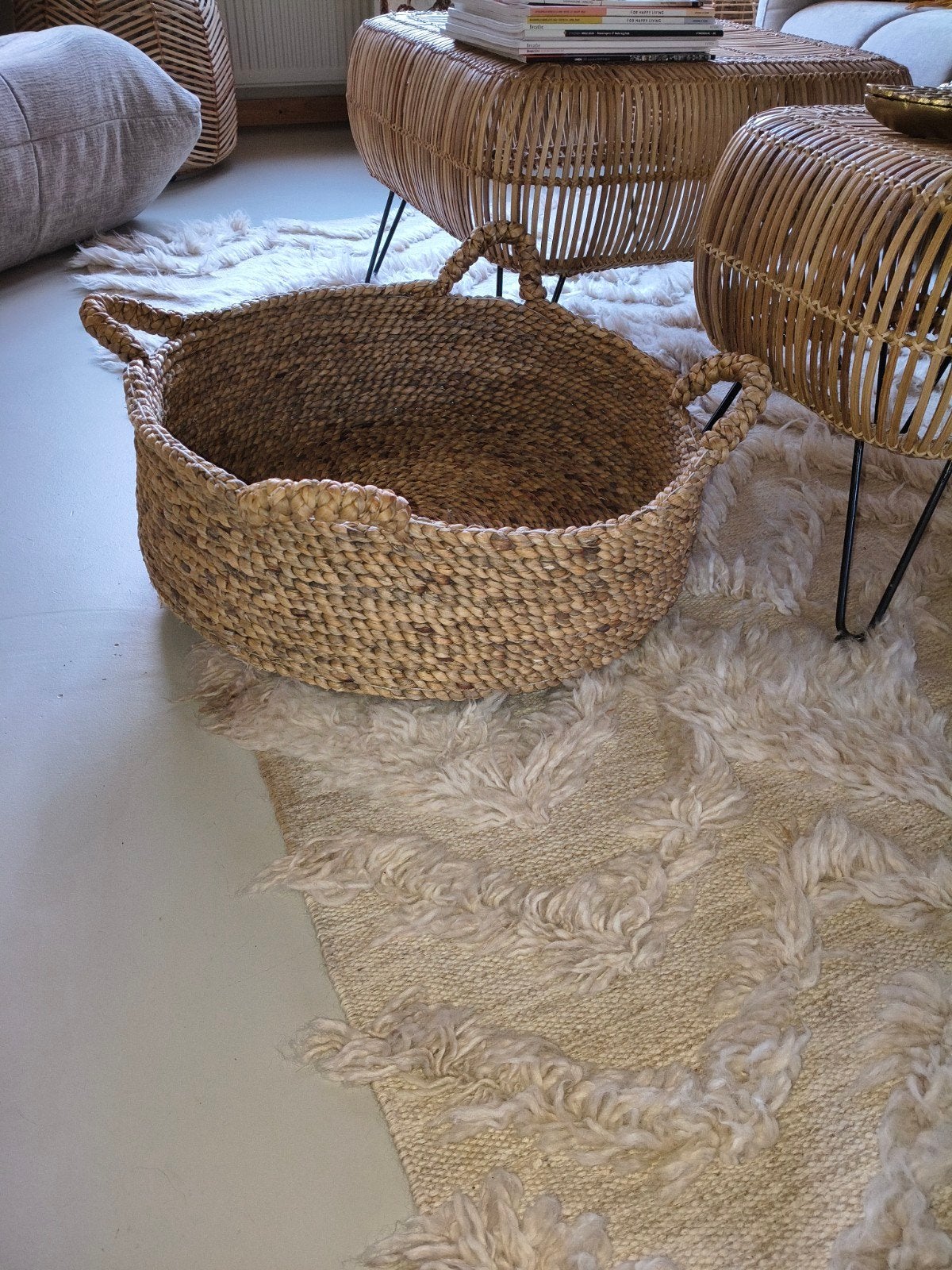 Grote zeegras mand, Ophalen of Verzenden, Rond, Riet