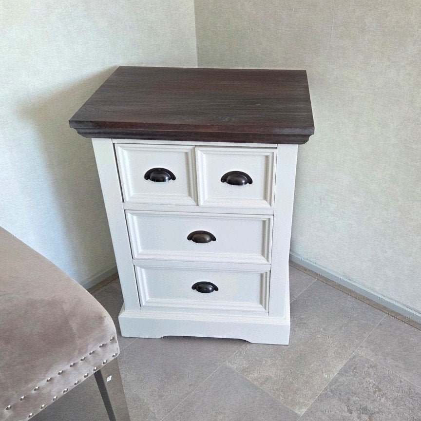 Fleur drawer's chest hoekkastje, Ophalen, 50 tot 100 cm, 3 of 4 laden, Minder dan 100 cm