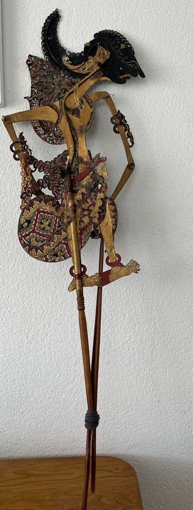 POP  WAYANG Kulit Indonesie Antiek Vintage, Ophalen of Verzenden, Gebruikt, Pop