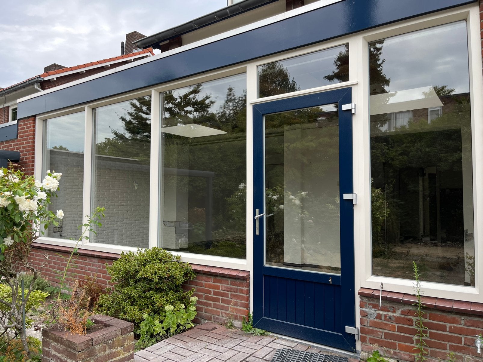 Kunststof achterpui 622 cm met deur en dubbel glas, Ophalen, Kunststof, 225 cm of meer, Zo goed als nieuw
