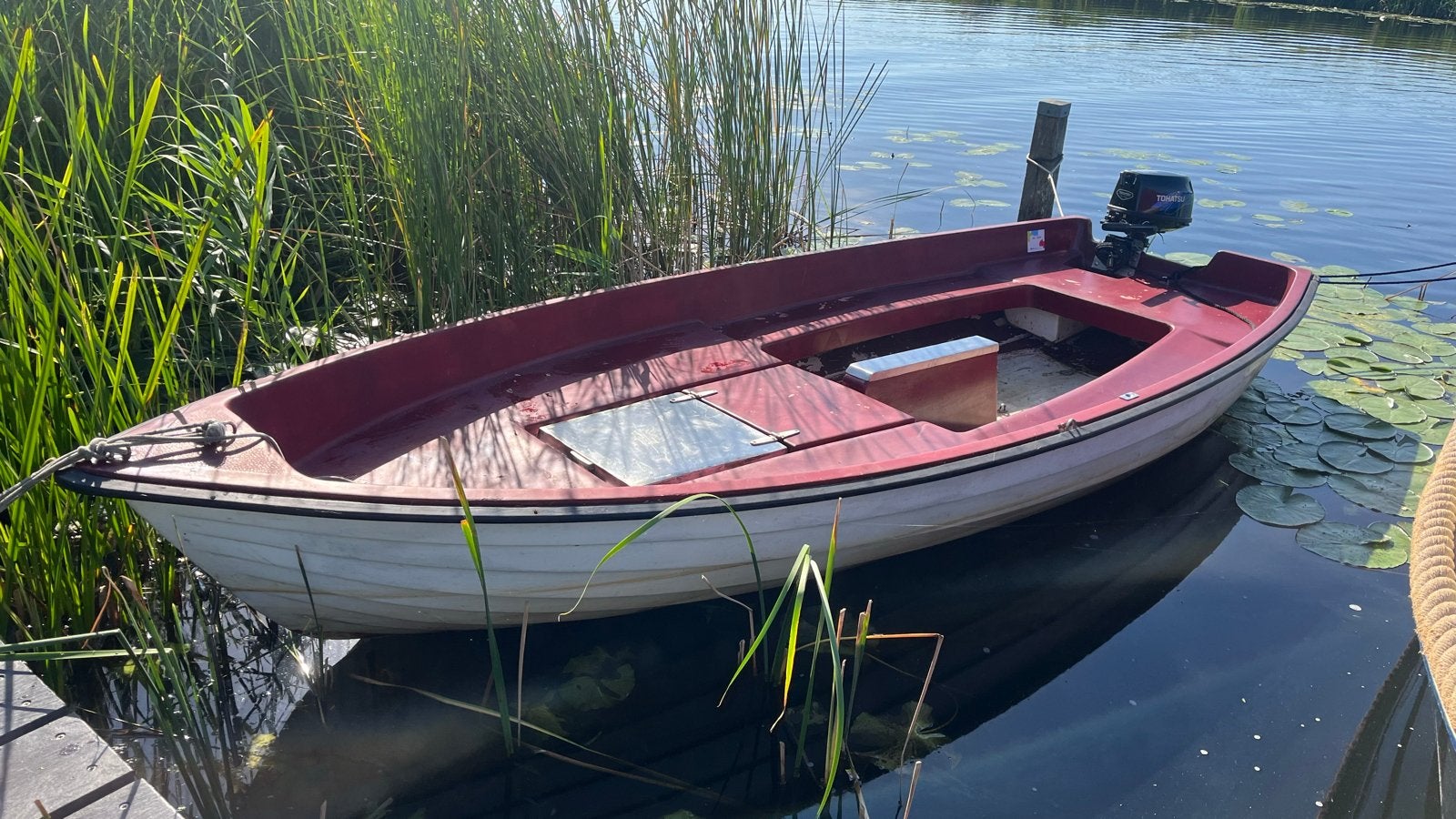 Ruime stabiele boot, omgebouwde zeilboot met motor, Overige merken, Gebruikt, Buitenboordmotor, Polyester