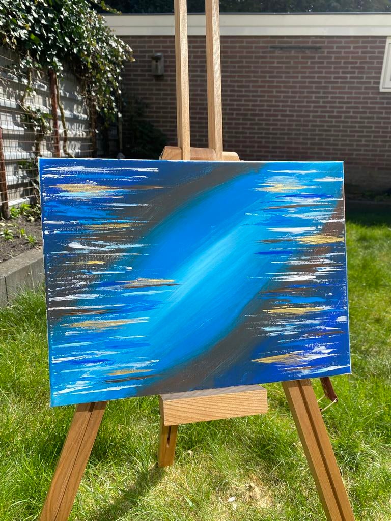 Handgemaakt abstract schilderij 30x40cm, Ophalen of Verzenden
