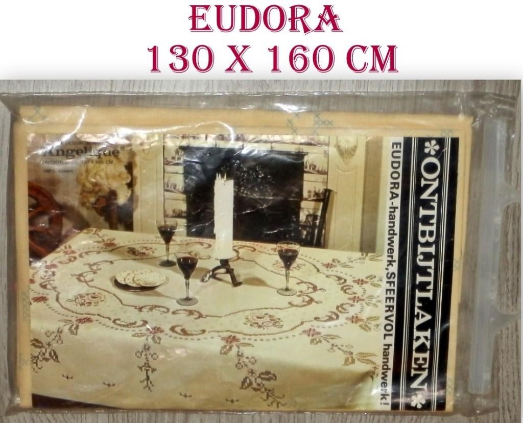 Borduurpakket: Ontbijtlaken -- Eudora ( Tafellaken ), Ophalen of Verzenden, Nieuw, Handborduren, Borduurpakket