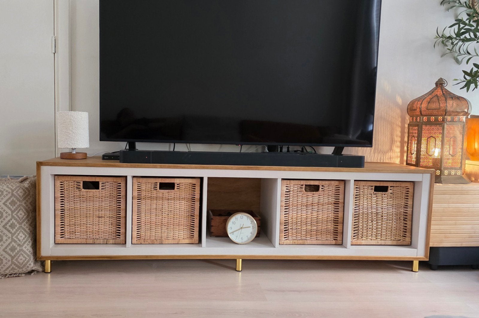 TV meubel Kallax gerestyled, Ophalen, 25 tot 50 cm, Minder dan 100 cm