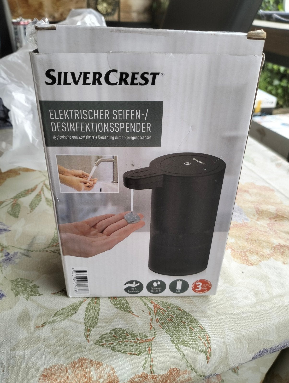 SilverCrest Elektrische Zeep-/Desinfectiedispenser, Ophalen of Verzenden, Zo goed als nieuw, Zwart