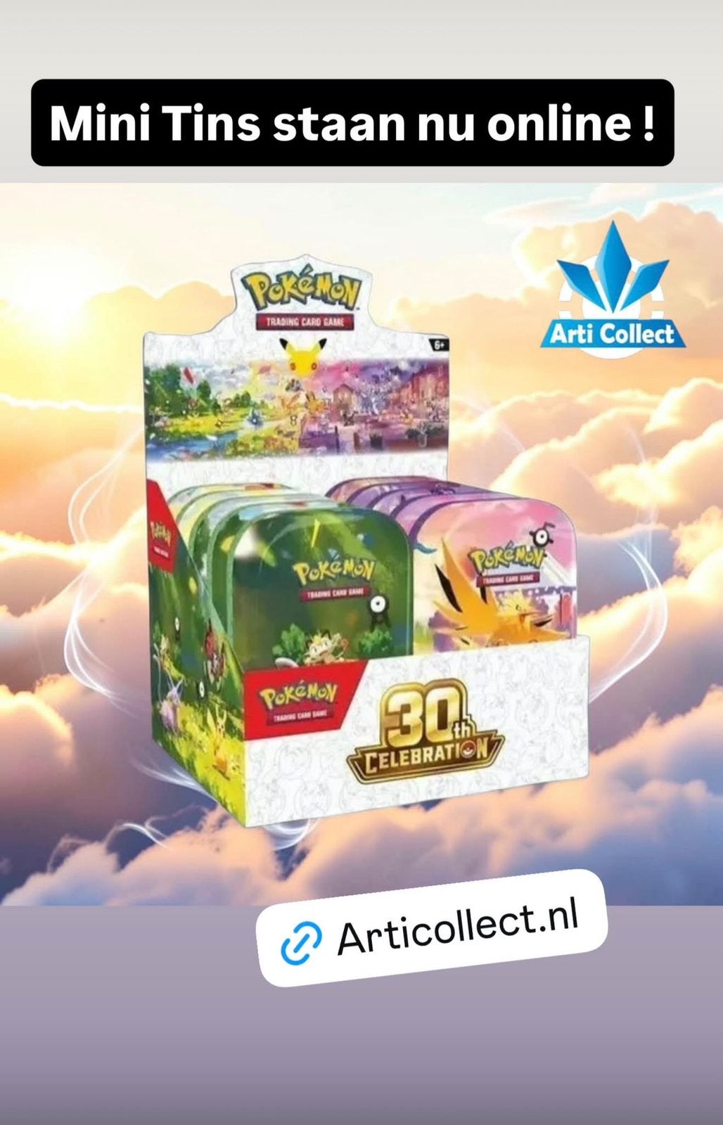 30TH Boosterbundels ! Charizard 30TH ! Mini tin Pokemon, Hobby en Vrije tijd, Ophalen of Verzenden, Zo goed als nieuw