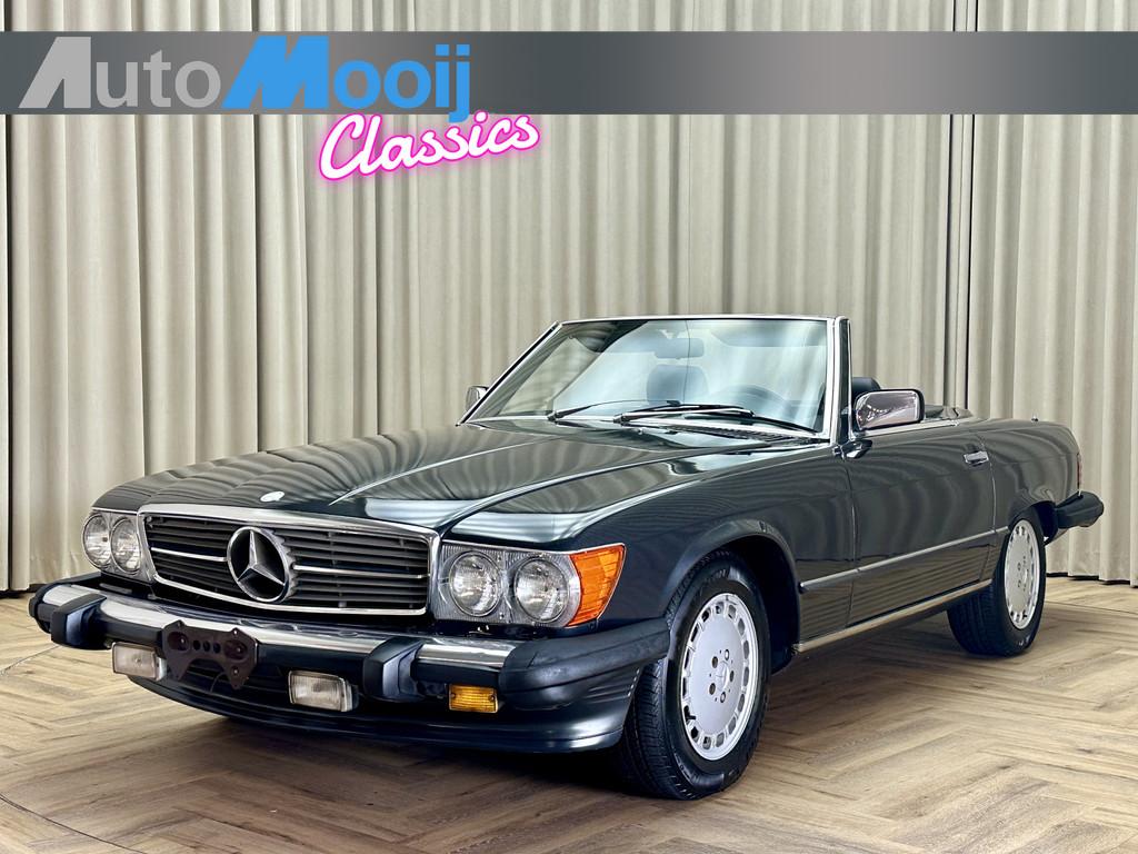 Mercedes-Benz SL-Klasse 560 SL Roadster Cabriolet w107 1986, Auto's, Oldtimers, Automaat, Achterwielaandrijving, 227 pk, Zwart