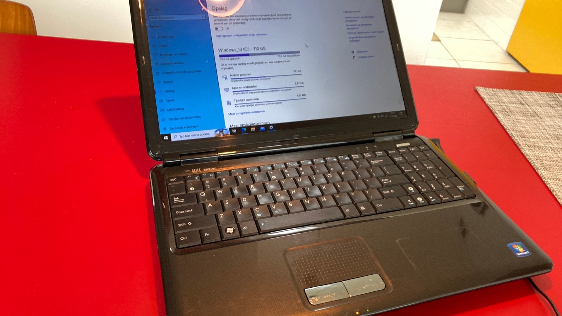 Asus laptop met windows 10 110 gb, HDD, Qwerty, 14 inch, Ophalen of Verzenden