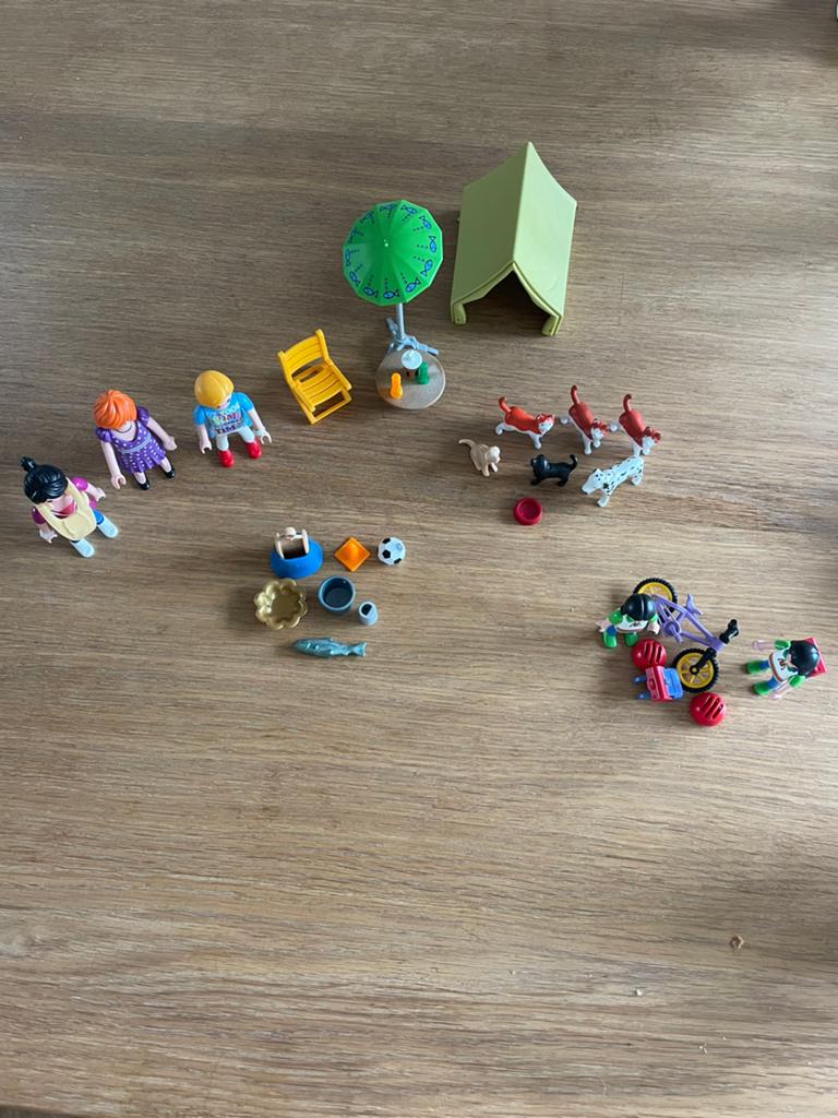 Pakket van diverse Playmobil poppetjes, dieren en onderdelen, Ophalen of Verzenden, Gebruikt