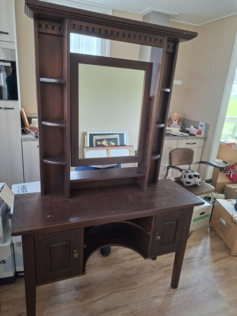 Buffetkastje/dressoir met spiegel, Huis en Inrichting, Ophalen, Gebruikt, 100 tot 150 cm, 150 tot 200 cm