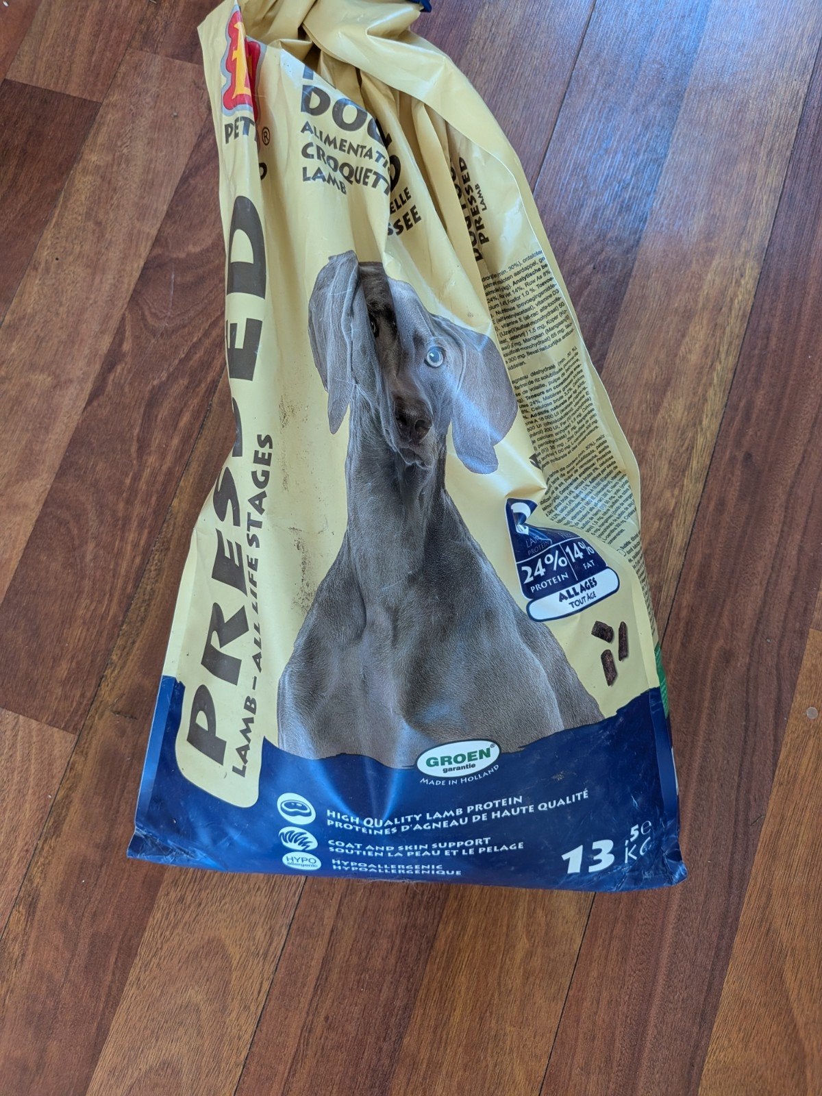 hondenbrokken, Ophalen, Hond