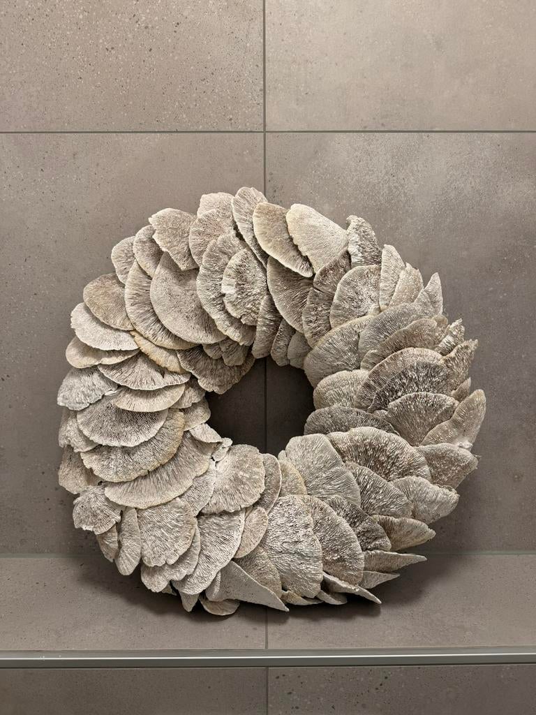 te koop hele mooi krans gemaakt van zeesponzen, Ophalen, Zo goed als nieuw