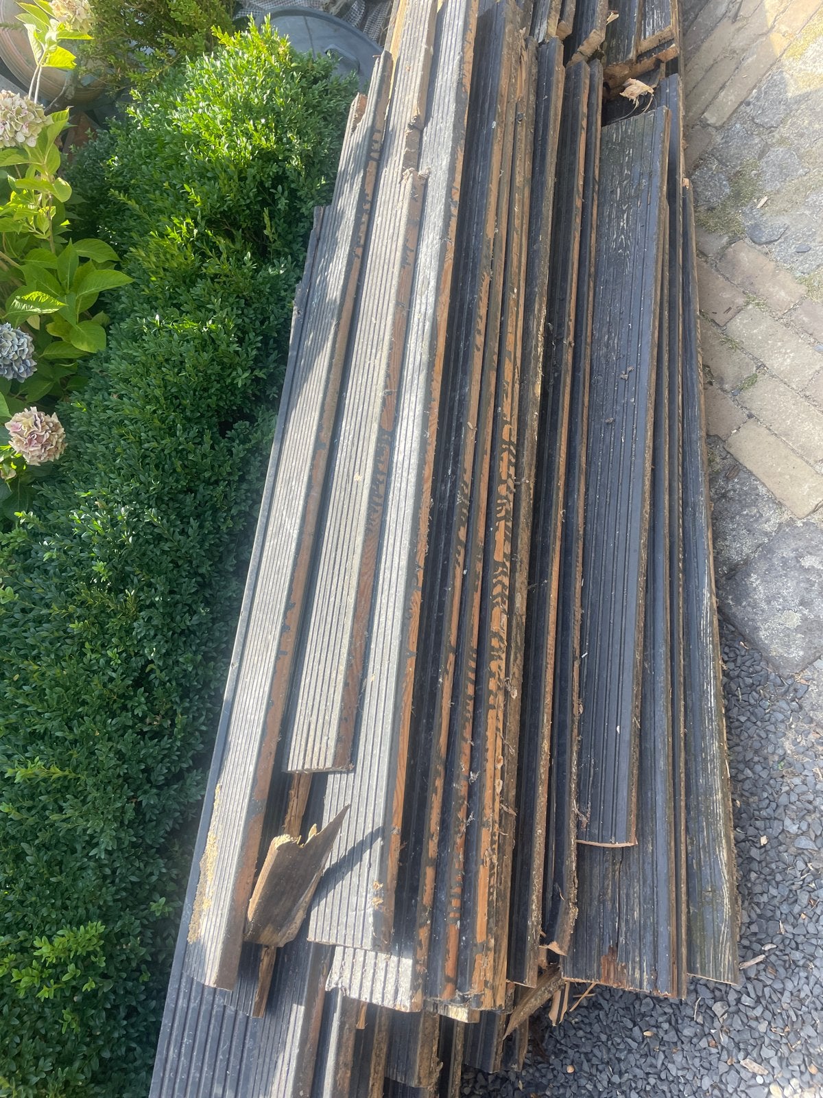 Gratis Vlonderplanken - 15 m² afhalen, Ophalen, Gebruikt, Hout