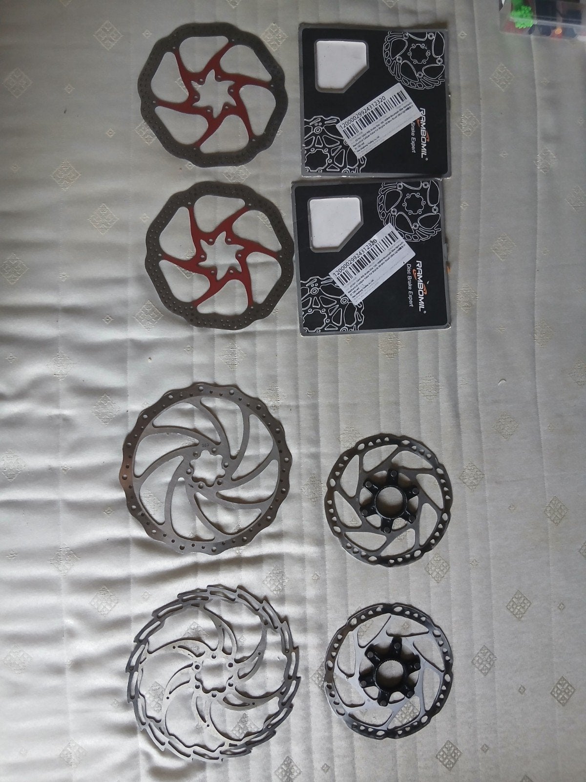 Drie paar schijfremmen 160/180/203mm, Remmen, Gebruikt, Ophalen of Verzenden, Staal