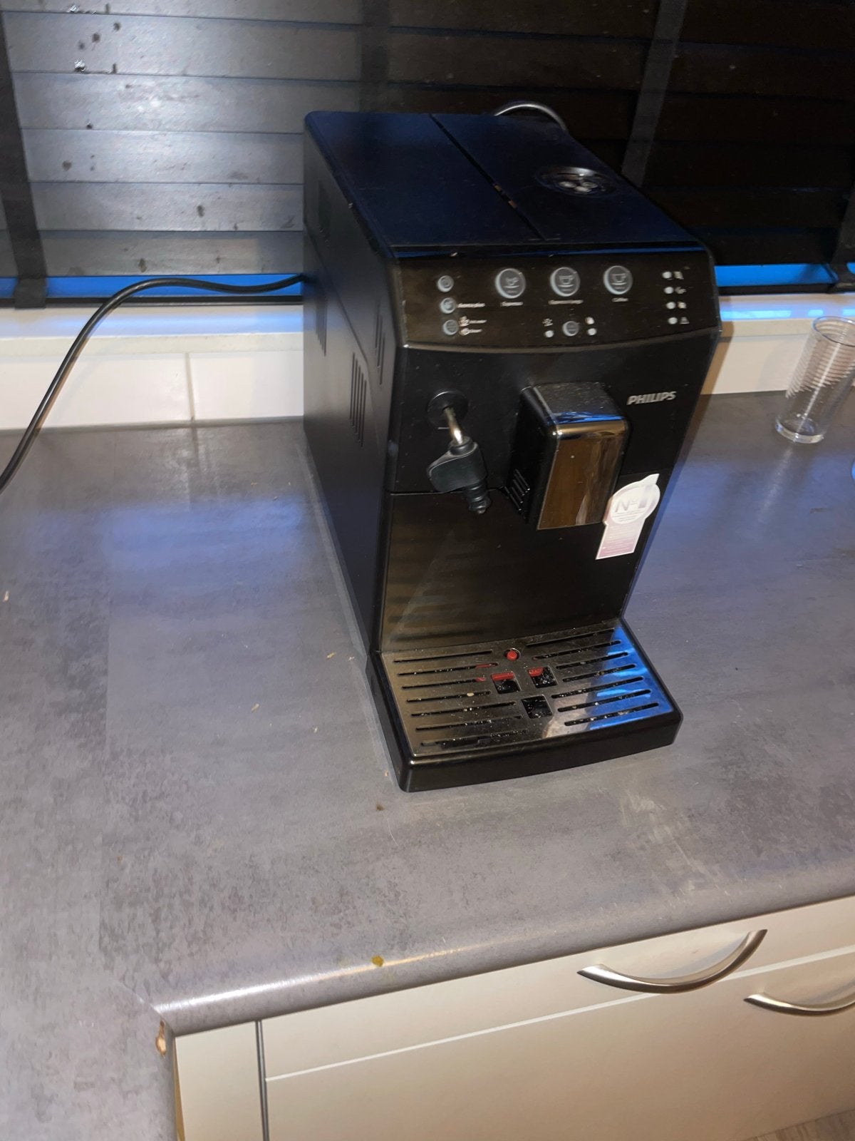 Philips Koffiemachine - Zwart, Gebruikt, Witgoed en Apparatuur, Afneembaar waterreservoir, Gebruikt, Espresso apparaat, 2 tot 4 kopjes
