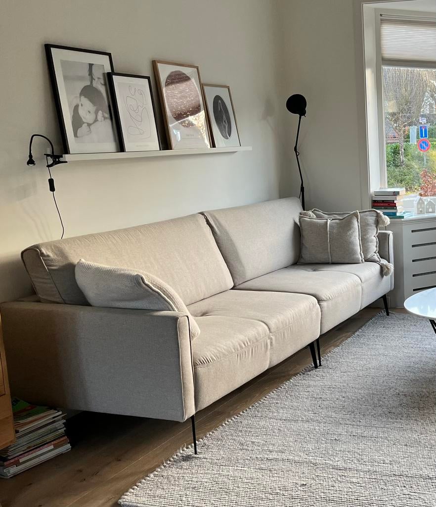 Moome designbank 272x 93 cm - wolmix stof -zo goed als nieuw, Huis en Inrichting, Banken | Bankstellen, 75 tot 100 cm, Ophalen of Verzenden