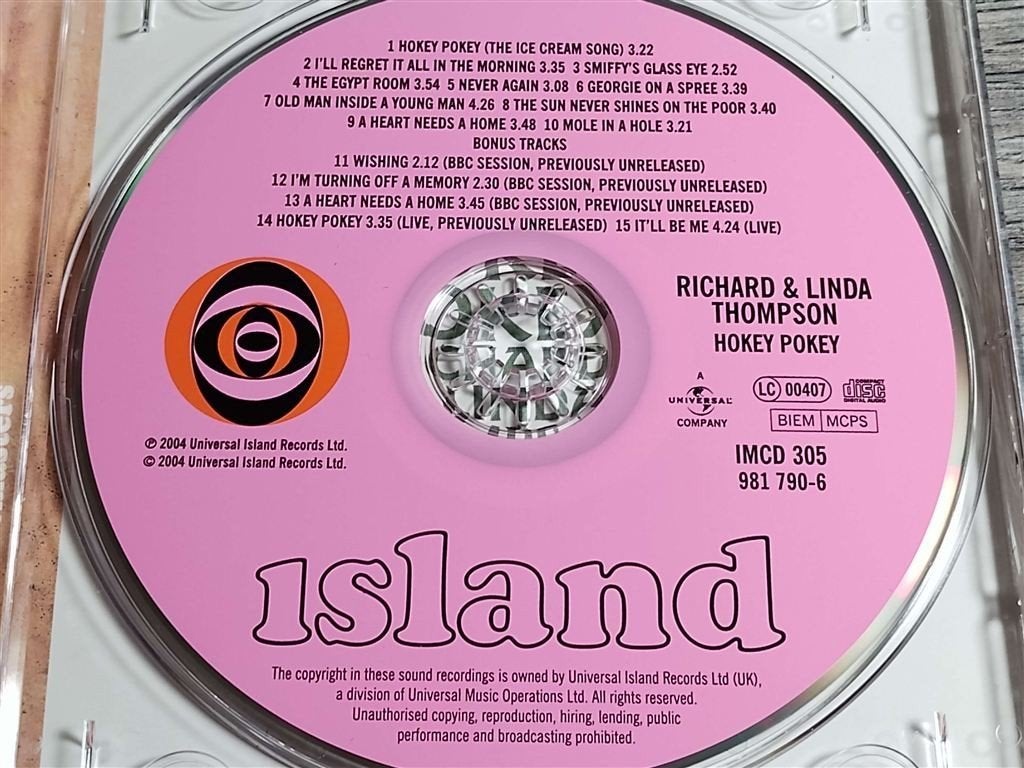 Richard & Linda Thompson – Hokey Pokey, Cd's en Dvd's, Ophalen of Verzenden, Zo goed als nieuw