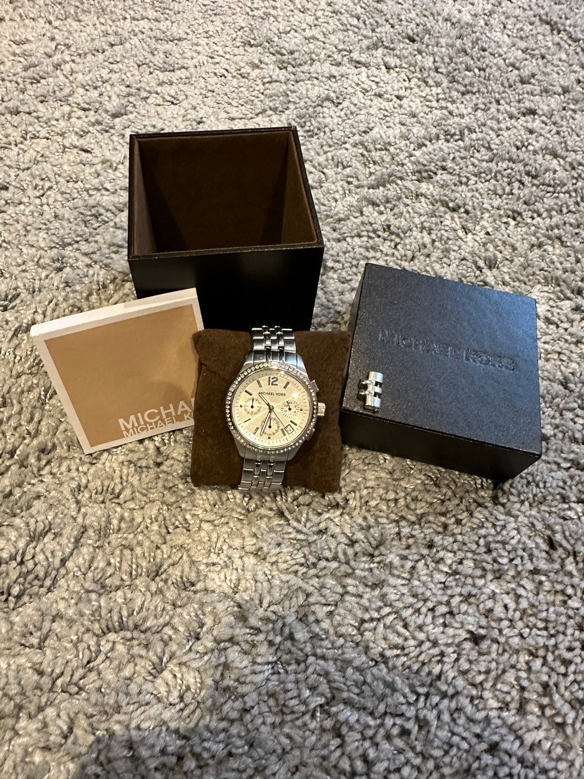 Michael Kors Dames Horloge met Schakels, Doos & Boekjes, Overige merken, Staal, Polshorloge, Ophalen of Verzenden