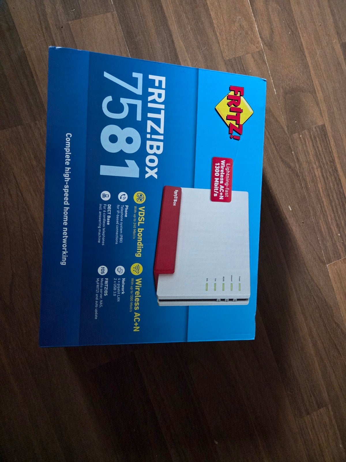 FRITZ!Box 7581 VDSL Router - Nieuw in doos, Ophalen of Verzenden, Nieuw, Router met modem, Fritzbox