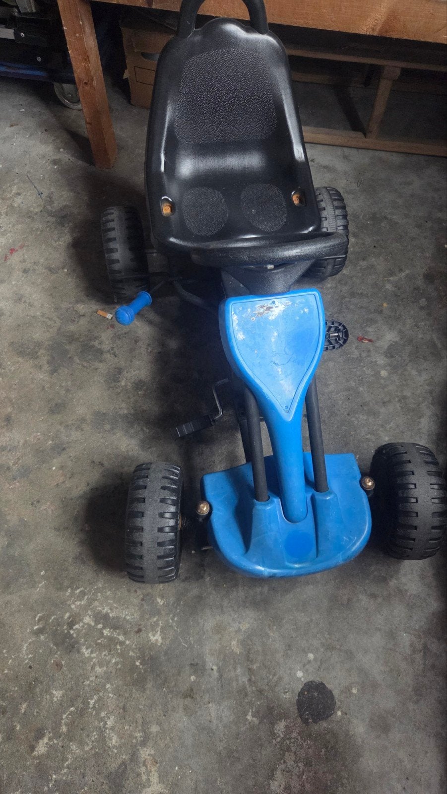 Blauwe en zwarte skelter voor kinderen, Ophalen of Verzenden, Gebruikt, Overige merken