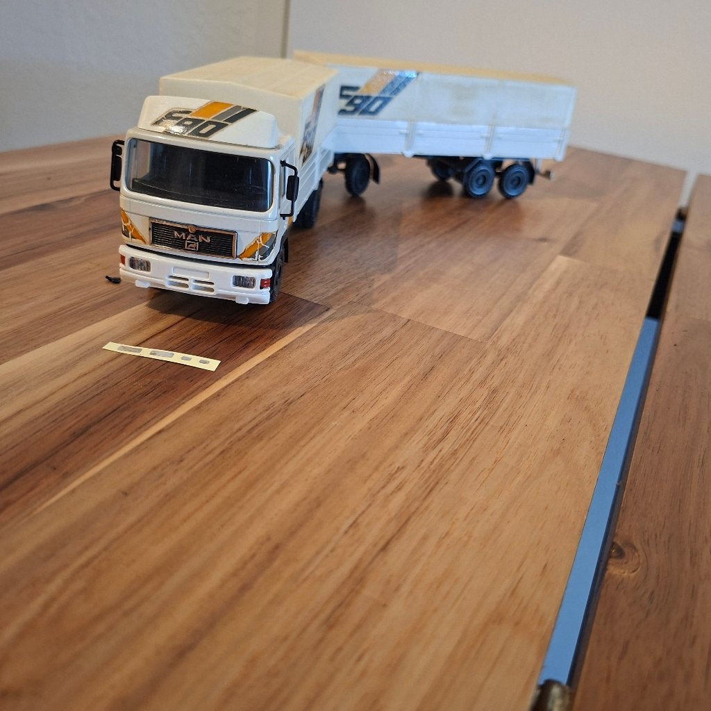 MAN F90 Vrachtwagen met aanhanger tandemas huif CBN zie meer, Verzenden, Zo goed als nieuw, Bus of Vrachtwagen, Conrad