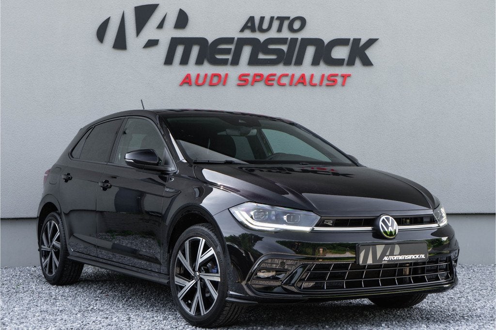 Volkswagen Polo 1.0 TSI R-Line / Virtual Cockpit/ Cruise Con, Auto's, Volkswagen, Gebruikt, Zwart, Zwart, Bedrijf