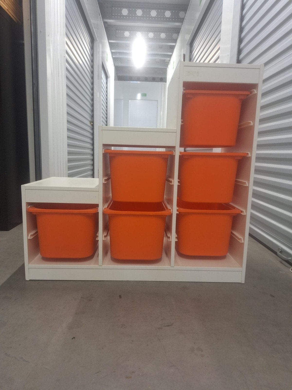 IKEA Trofast opbergcombinatie met 6 oranje bakken, Ophalen, Contact.nl@ikea.com, Gebruikt, Kast