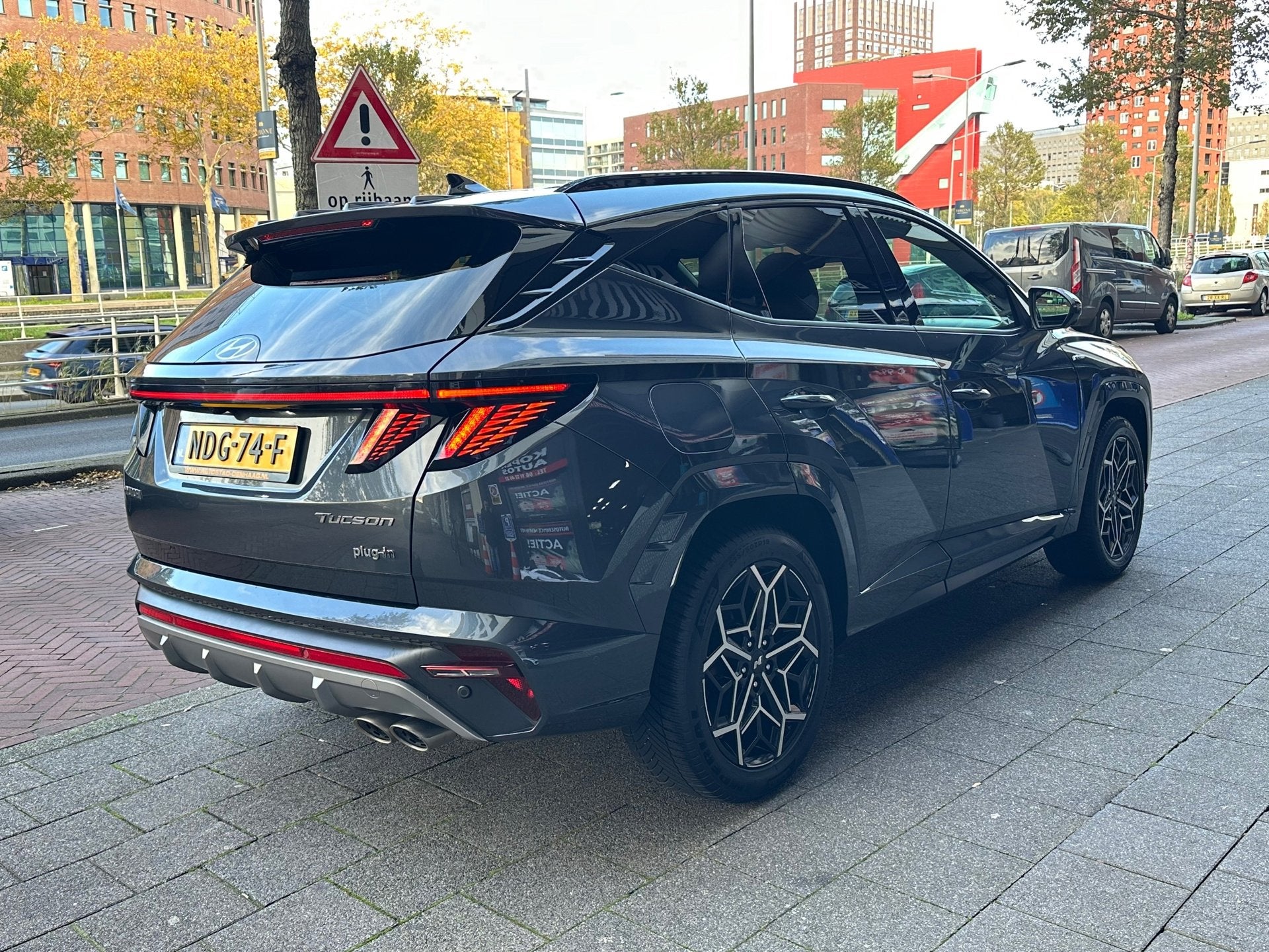 Hyundai Tucson 1.6 T-GDI PHEV N Line 4WD Memory 360 Camera, Auto's, Automaat, 1350 kg, Gebruikt, Euro 6