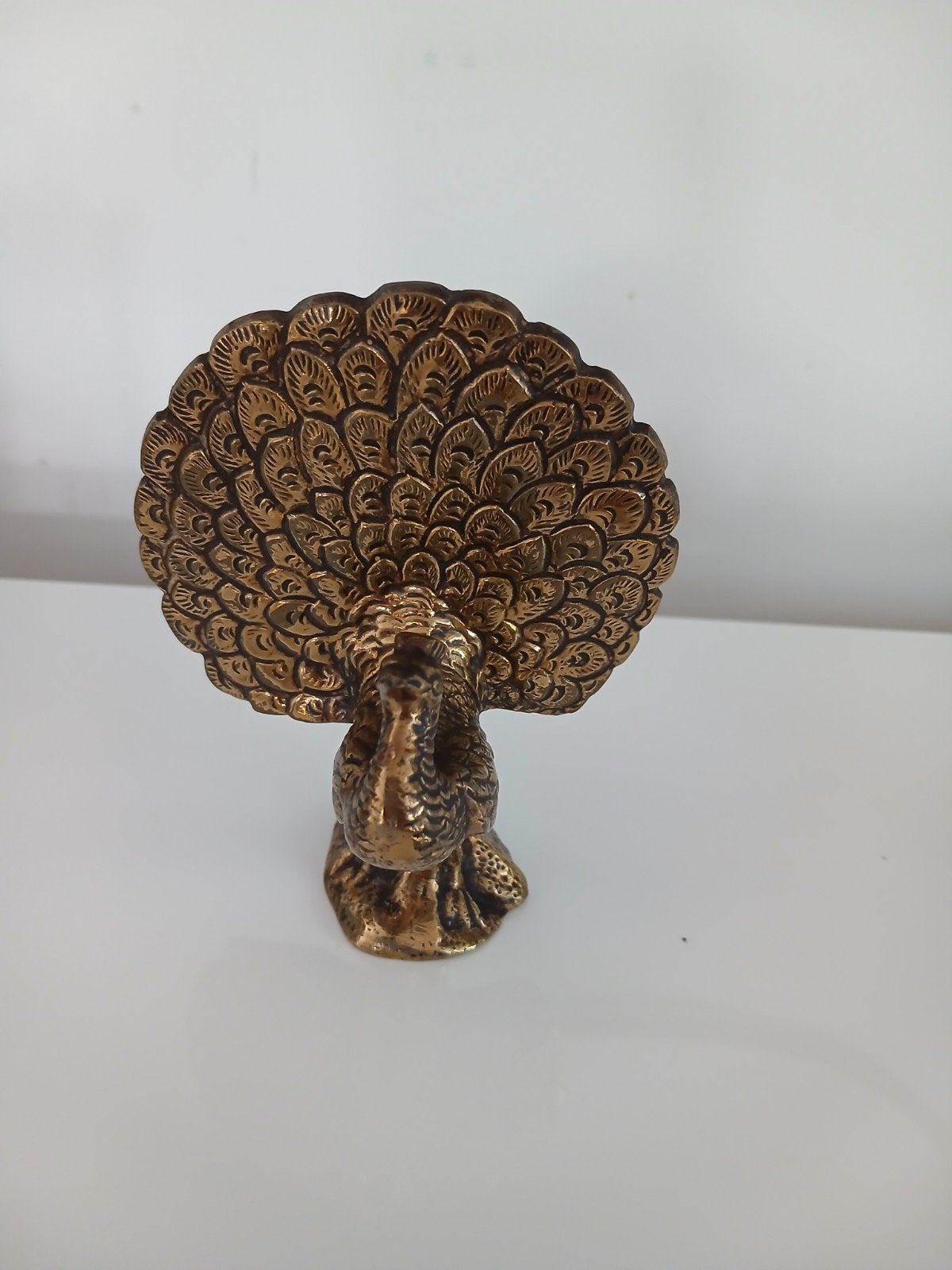 Bronzen Pauw Beeldje - 10 cm hoog, Ophalen of Verzenden, Brons