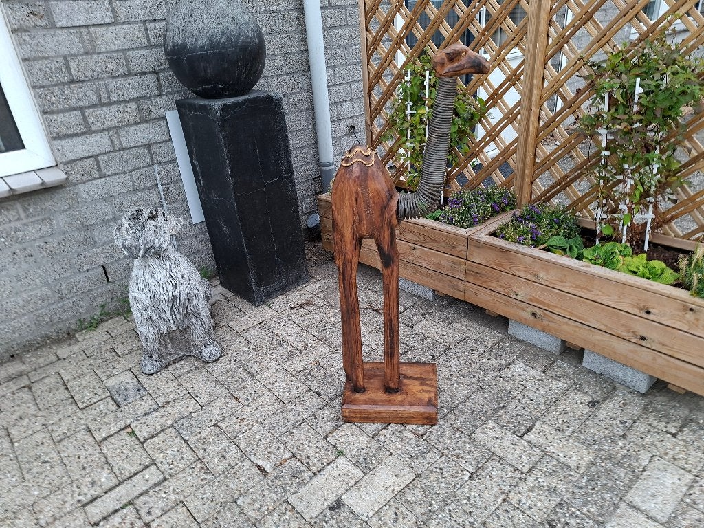 handgemaakte houten grote dromedaris houten beeld, Ophalen of Verzenden, Handgemaakt, Houtsnijwerk
