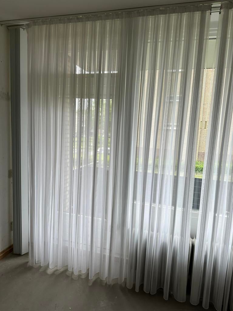 Witte vitrage / inbetween gordijnen, Ophalen of Verzenden, Zo goed als nieuw, 200 cm of meer