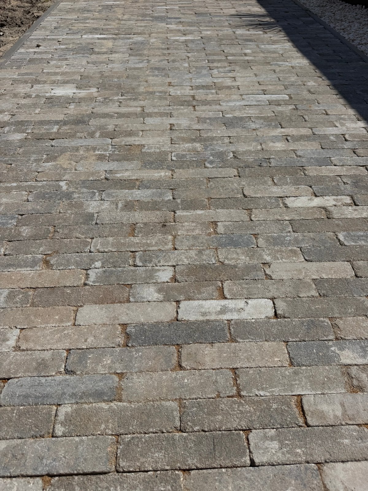 140 stuks Waaltjes KOMO antraciet 6 cm, Tuin en Terras, Tegels en Klinkers, Ophalen, Gebruikt, Klinkers, 5 tot 10 m²