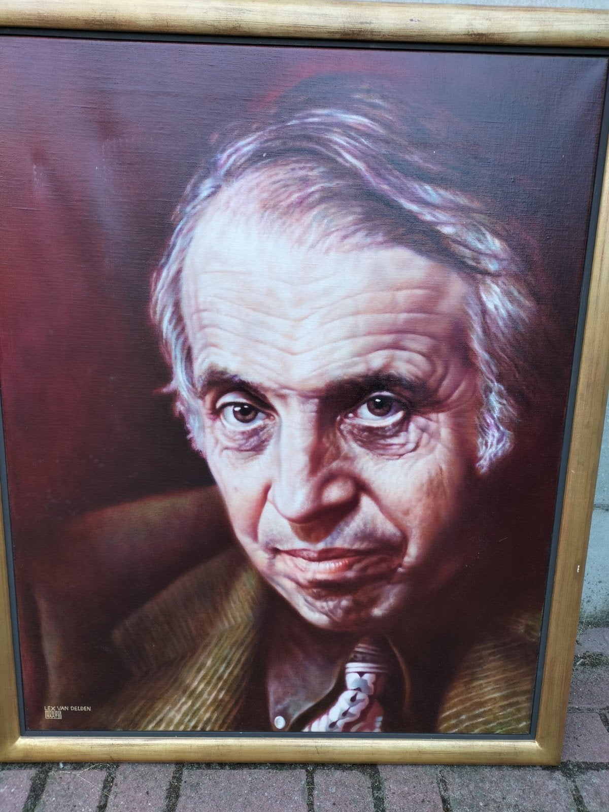 Portret van Lex van Delden door Robby Raats (91x110 cm), Antiek en Kunst, Ophalen