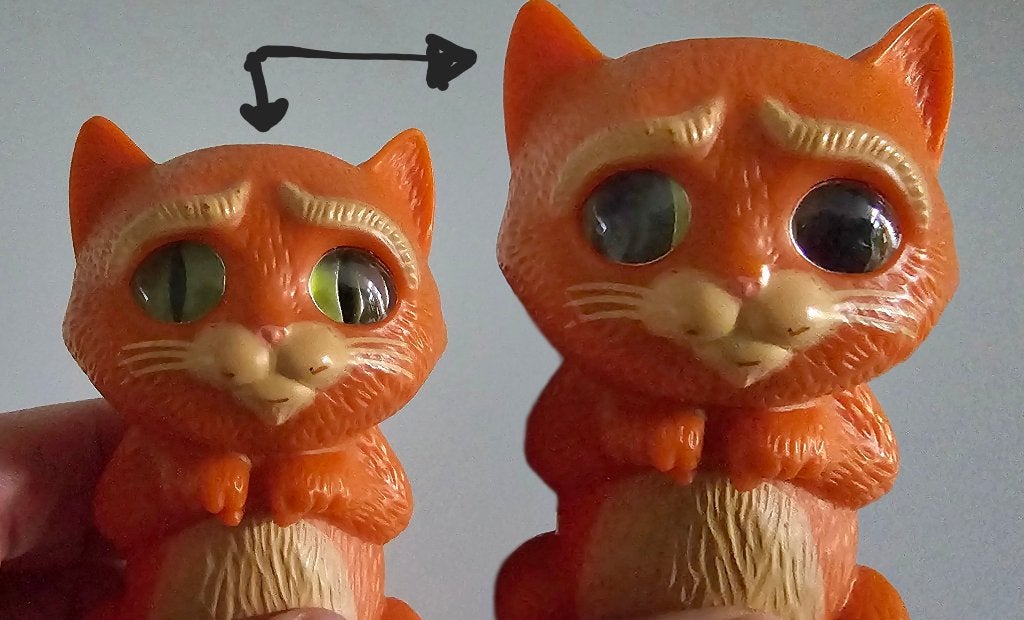 Puss in boots - McDonald speeltje- met smekende ogen, Ophalen, Zo goed als nieuw