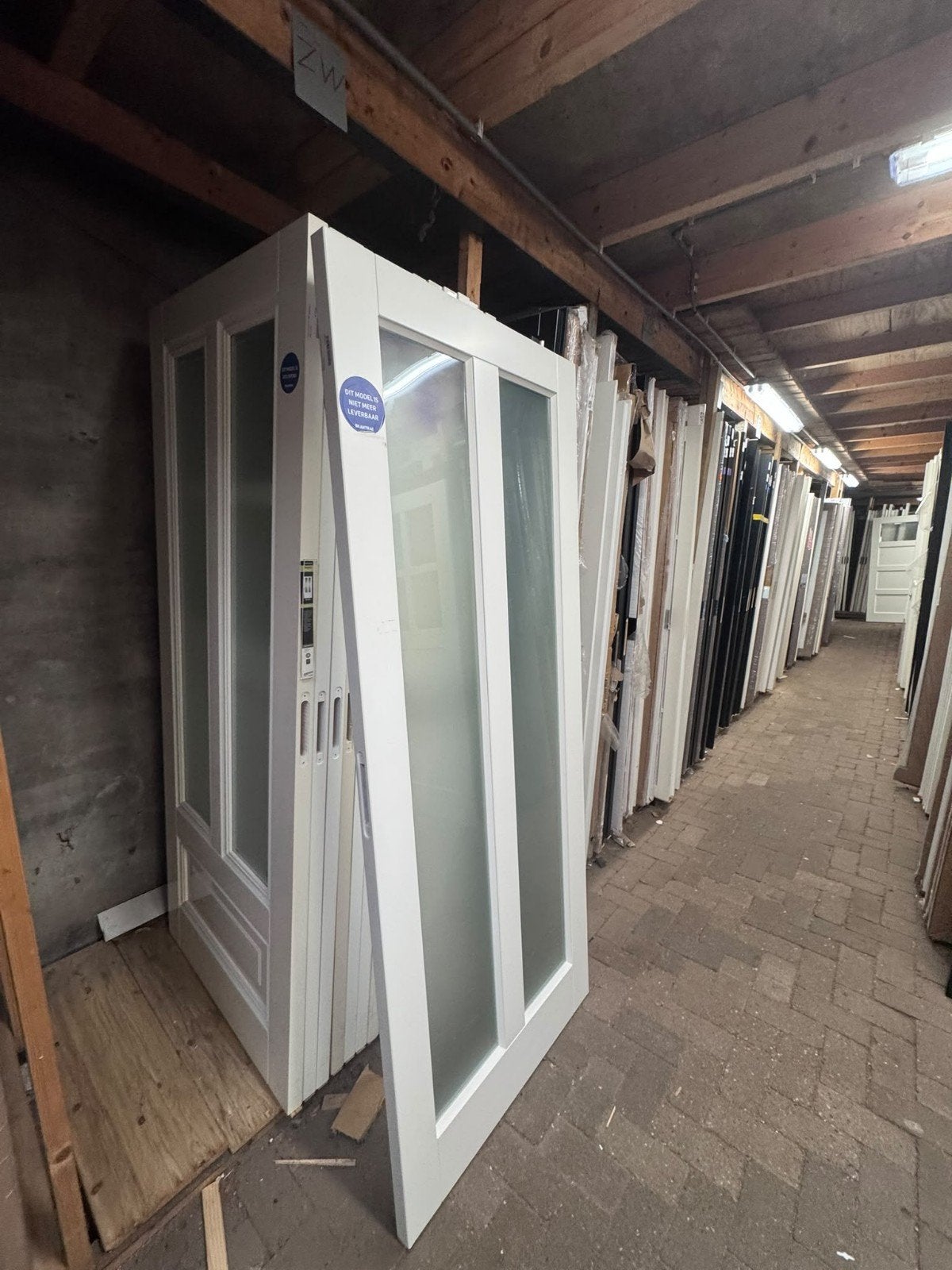 83x201,5cm binnendeur paneel incl mat glas ZW14, Ophalen, ., Binnendeur, Nieuw