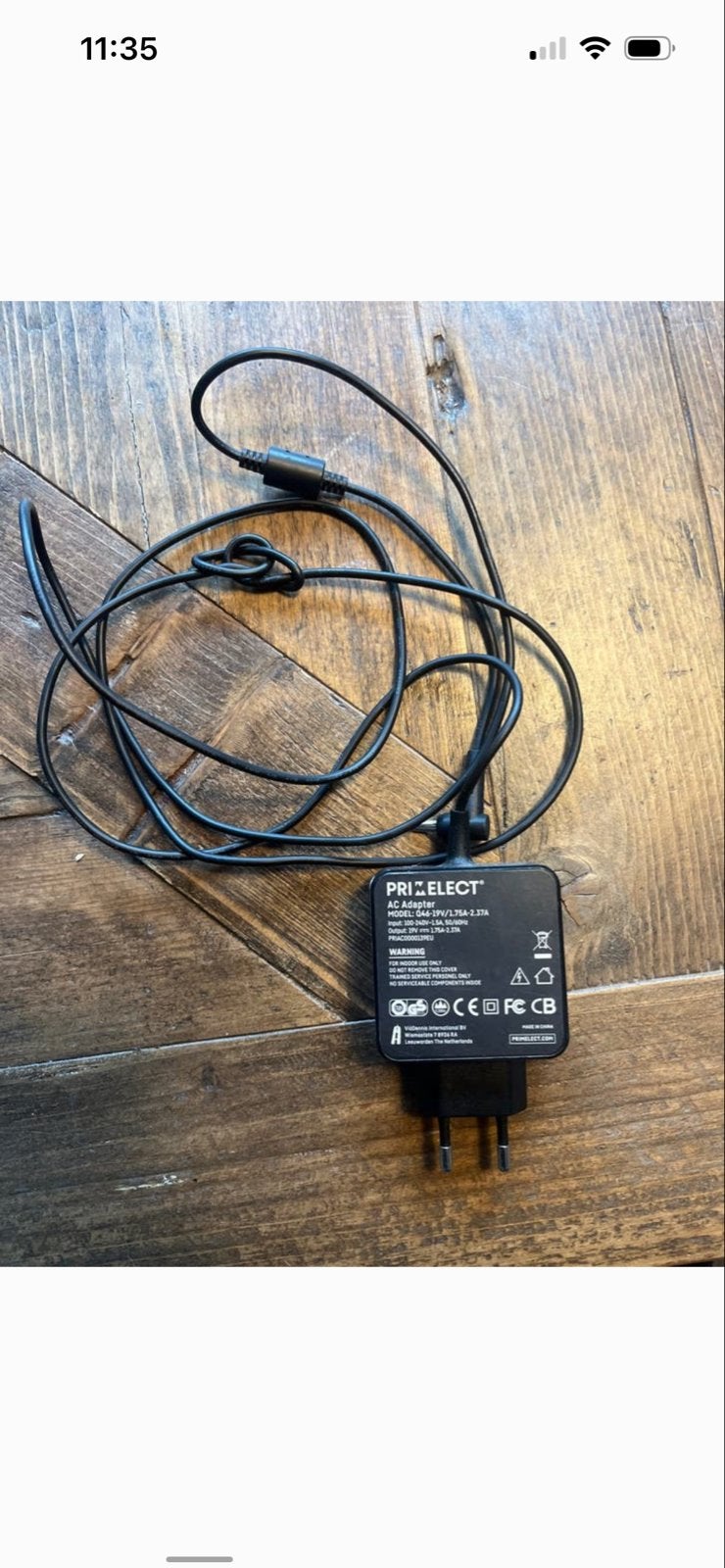 PRIZELECT AC Adapter 19V/1.75A-2.37A, Ophalen of Verzenden, Gebruikt