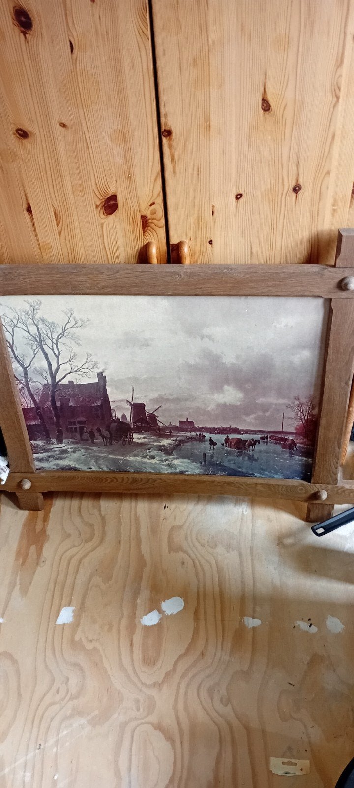 Klassiek Hollands Winterlandschap Schilderij, Antiek en Kunst, Ophalen