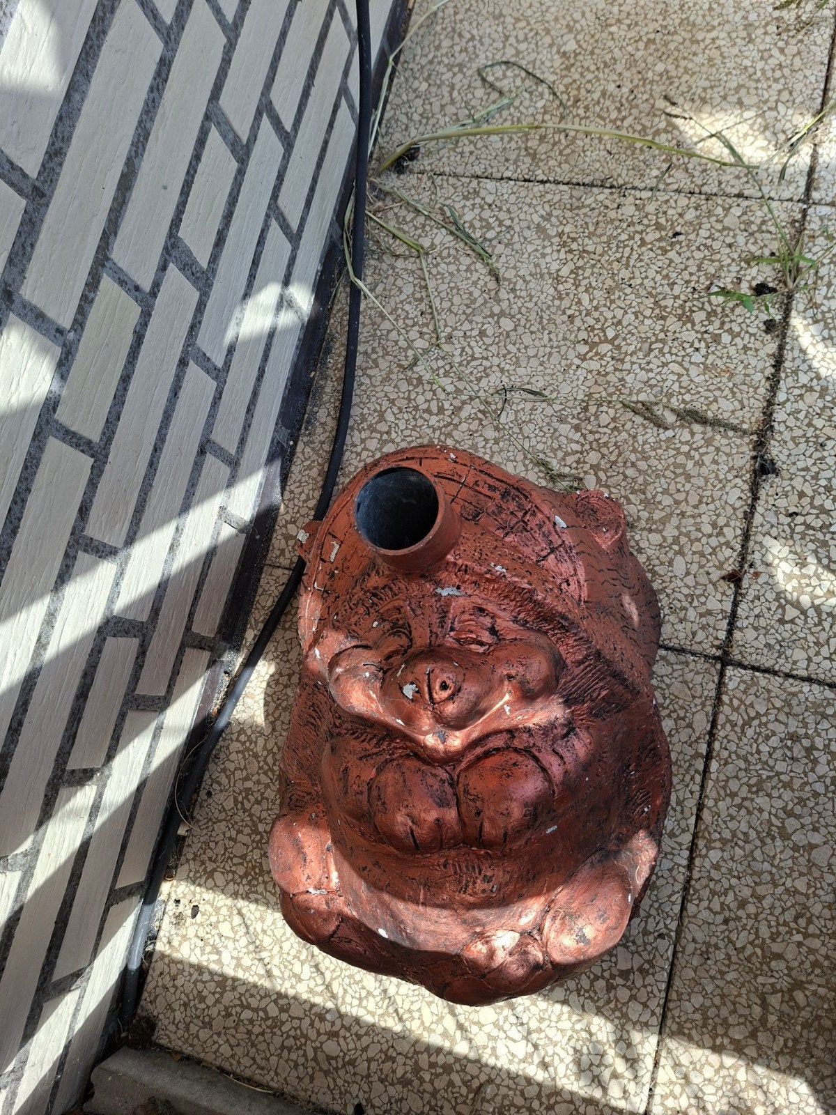 Egel parasol standaard, Tuin en Terras, Tuinbeelden, Ophalen, Gebruikt, Beton, Overige typen
