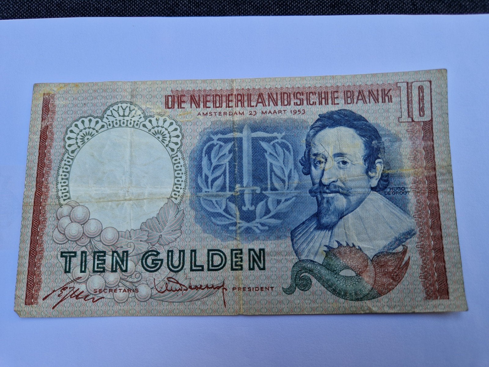 10 Gulden biljet uit 1953 - Rembrandt, Postzegels en Munten, Bankbiljetten | Nederland, Ophalen of Verzenden, 10 gulden, Los biljet